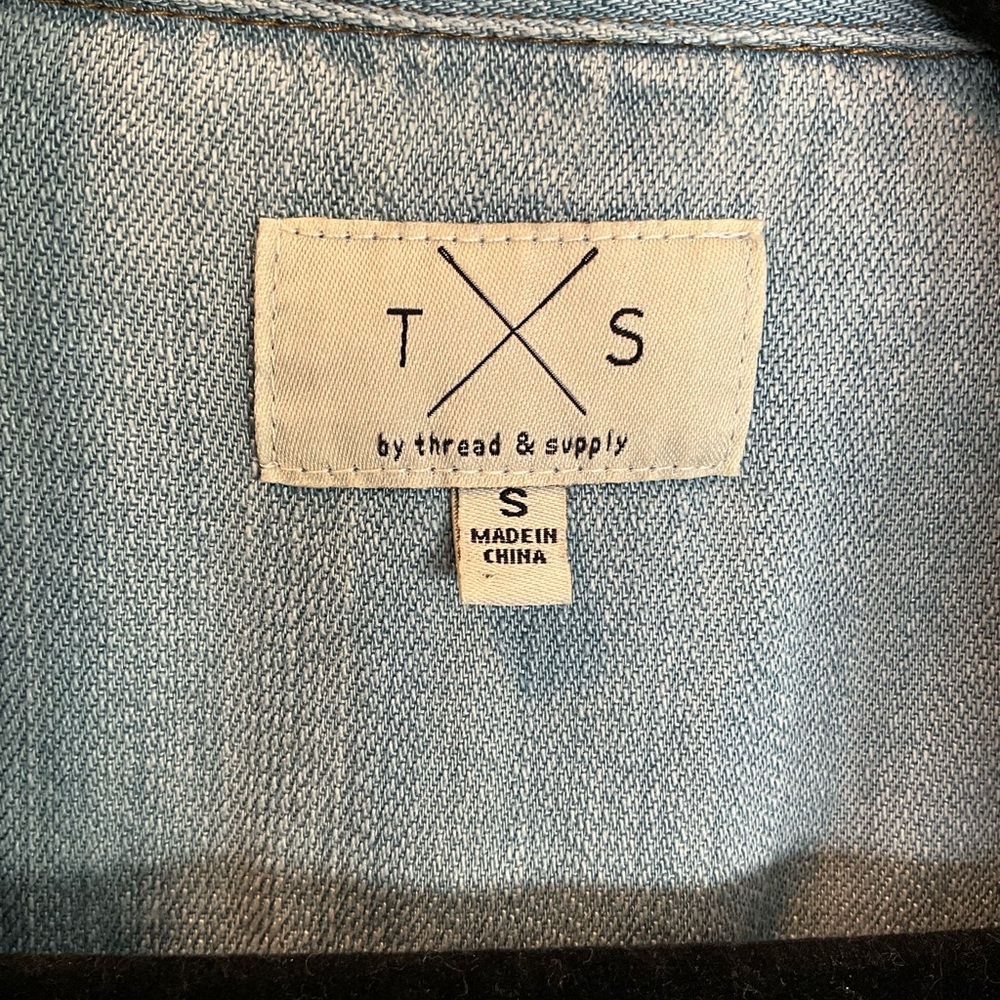 Thread & Supply Light Blue 100% Tencel Denim Jacket S - Picture 4 of 4